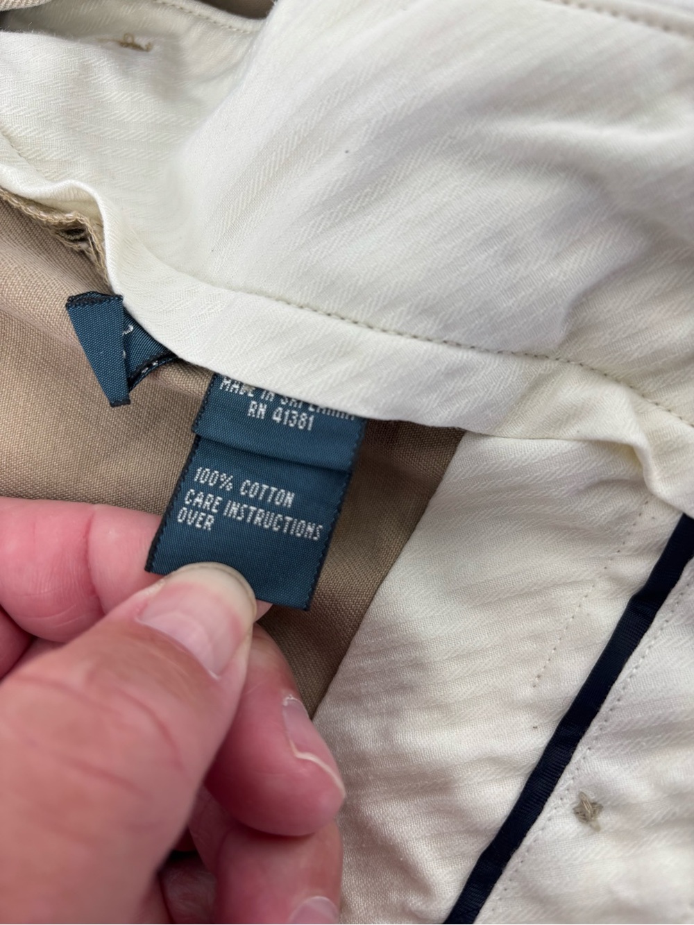 Polo Ralph Lauren Men 38x32 Khaki Chino Pants Flat Front Tan Cotton Trousers 38 - Picture 4 of 12